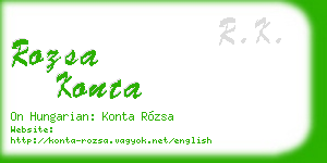 rozsa konta business card